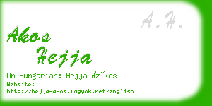 akos hejja business card